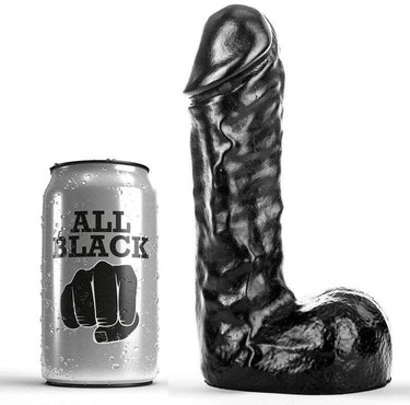 Dildo All Black Venato Morbido e Flessibile per Piacere Completo